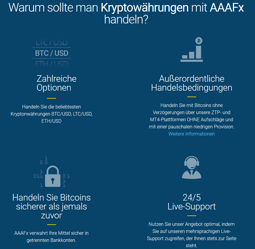 Gründe für den Handel mit Kryptowährungen bei AAAFx
